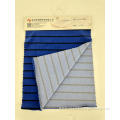 Blue striped velvet fabric